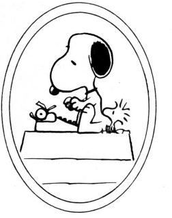 Snoopy Writing