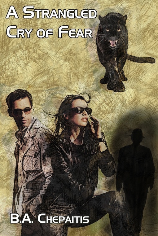 a strangled cry of fear