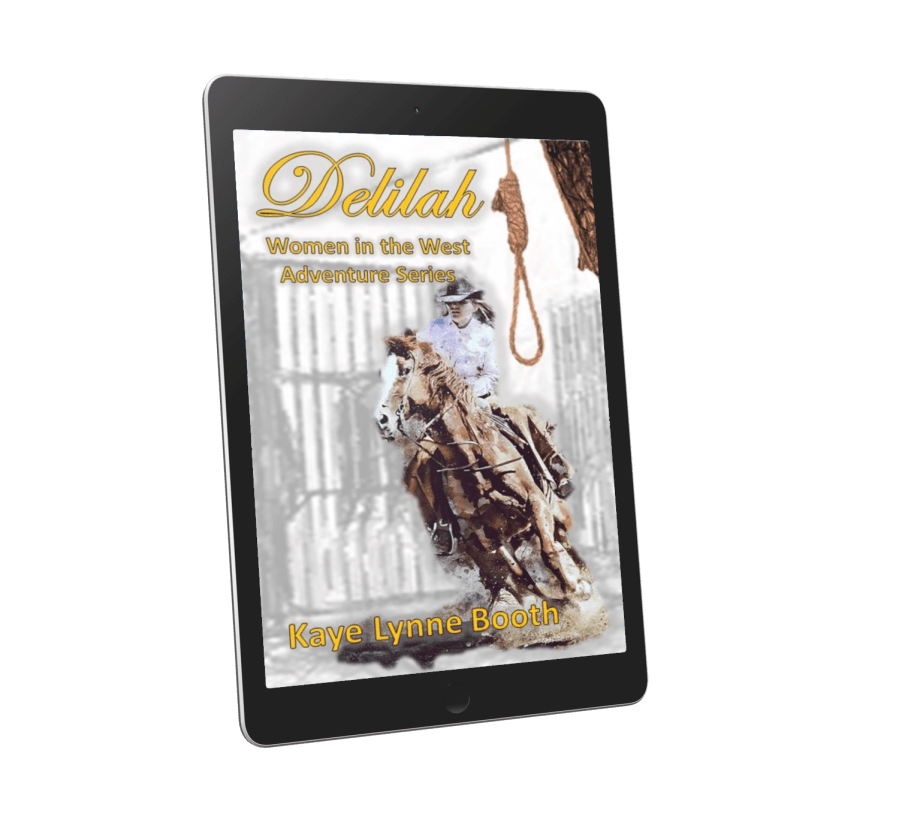 Digital device with the book cover for Delilah displayed.