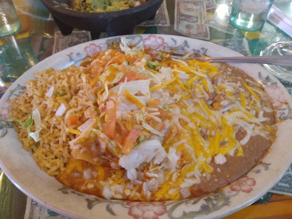 Cheese and onion enchiladas