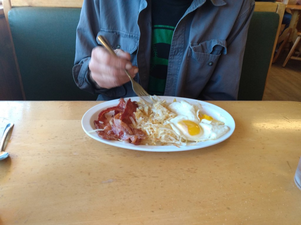Bacon, Hashbrowns and Sunny-Side-Up Eggs