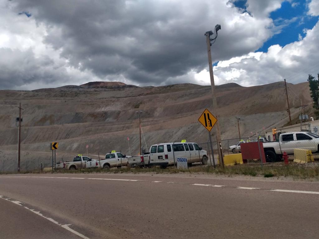The top of Battle Mountain - CC & V mining operations